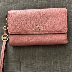 Michael Kors Pink Leather Wristlet